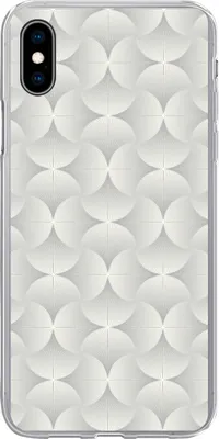 Produktbild von MuchoWow® Handyhülle Schutzhülle Hülle für Telefoonhoesje iPhone Xs Muster - Silber - Retro Silikon Softcase Handy Hülle - Handytasche