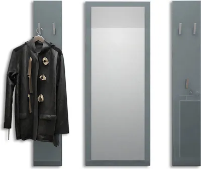 Produktbild von Vladon Garderobenset Garderobe Spot, Germany, in Grau Hochglanz