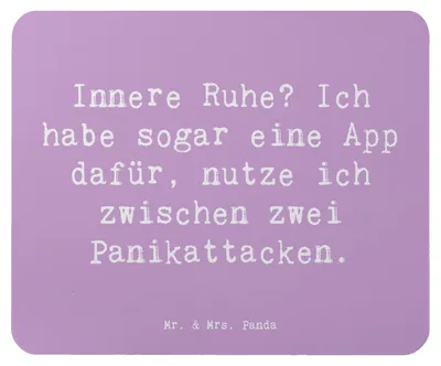 Produktbild von Mr. & Mrs. Panda Mousepad Spruch Innere Ruhe - Lavendeltraum - Geschenk, Humor, computer, Gelassenheit, Mauspad, Gefühl, Zitat, computermatte, notebook, im Alltag, Hektik