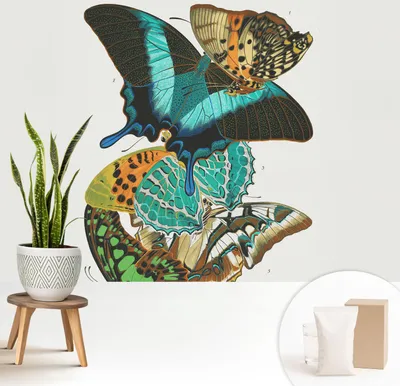 Zdjęcie produktu dla Fototapeta samoprzylepna – 208 x 146 cm – tapeta – tapeta ścienna – obrazy ścienne – folia samoprzylepna – folia dekoracyjna – tapeta foliowa – ściana – dekoracja – salon – kolorowe motyle
