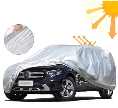 Immagine prodotto di Copertura per auto – Garage completa impermeabile – Per uso esterno – Protezione da pioggia e sole – Adatta per berline, station wagon e SUV – Colore: argento