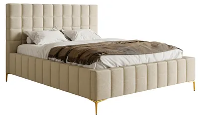Produktbild von Selsey Szejlo - Polsterbett mit Lattenrost und Bettkasten, Chenille-Bezug in Beige, 180 cm