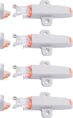 Produktbild von INF 4er-Pack Push to Open Schrankriegel - Selbstverriegelnd Grau