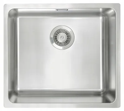 Produktbild von Edelstahl 304 Einbauspüle 49 x 44 cm gebürstet, 1-Becken Unterbau-Küchenspüle