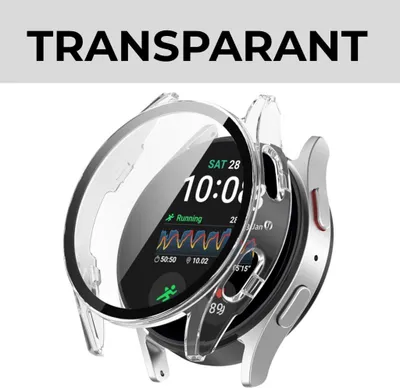 Produktbild von Strap-it Hartschalen-Schutzhülle mit Glas-Displayschutzfolie - passend für die Samsung Galaxy Watch 7 - 40 mm (transparent)