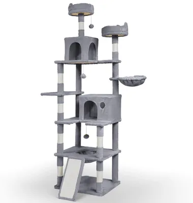 Immagine prodotto di Albero per gatti di dimensioni XXL, alto 215 cm, con diverse piattaforme