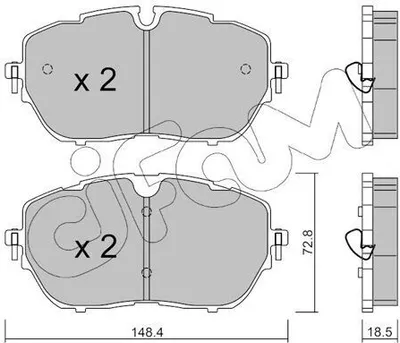 Produktbild von CIFAM Bremsbeläge Satz Vorne Bremsklötze passend für PEUGEOT 3008 SUV (M) 822-1105-0