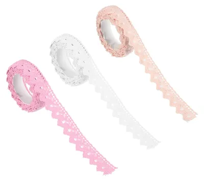 Selbstklebendes Spitzenband 1,5 cm x 2 Yards, 3 Stück, 3 Farben