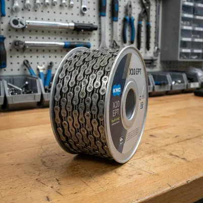 Zdjęcie produktu dla Łańcuch KMC "X10" 10-biegowy, 1/2" x 11/128" EPT, rolka 50 m