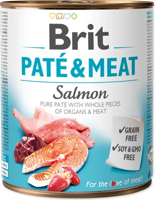 Zdjęcie produktu dla Konzerva BRIT Paté & Meat Salmon 800 g