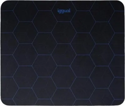 Produktbild von iggual Hexa 1, Schwarz, Blau, Muster, Anti-Rutsch-Basis, Gaming-Mauspad