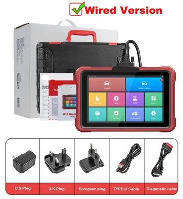 Productafbeelding van Auto Diagnosetool - OBD2 Scanner - ECU Programmeertool - Diagnoseapparaat - Autocodelezer - Android 10 Tablet