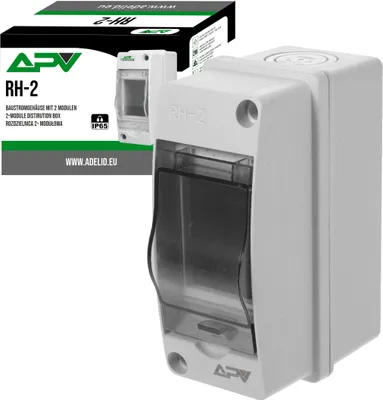 Produktbild von Sicherungskasten Feuchtraum Kasten IP65 Aufputzverteiler Kleinverteiler 2 Module