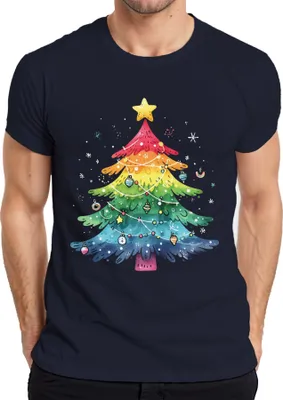 Produktbild von Weihnachtsbaum LGBTQ - Weihnachten Weihnachtsgeschenk Christmas Herren T-Shirt, Navy, M