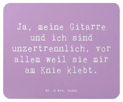 Produktbild von Mr. & Mrs. Panda Mauspad Spruch Gitarre Freund - Lavendeltraum - Geschenk, Musikinstrument, Musik, mausteppich, Musiker, Liebe, Freiheit, Instrument, Abenteuer, Mouse Pad