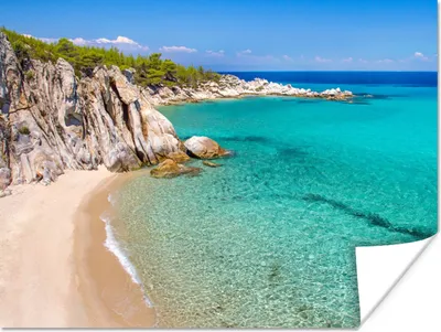 Produktbild von MuchoWow® Poster Meer - Strand - Sommer 80x60 cm - Kunst für zu Hause