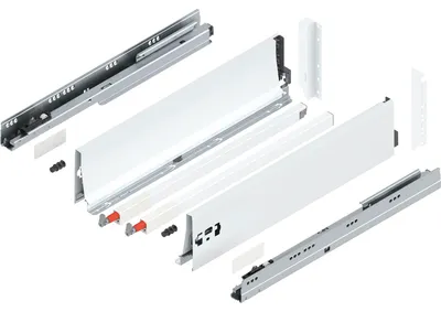 Produktbild von Blum Tandembox antaro D-Reling(K) Schubladenschienen-Set | 1 Paar, 65kg 500mm | Vollauszug Blumotion, seidenweiß