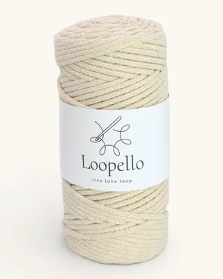 Produktbild von Loopello Baumwollkordel Classic 3 mm 100 m – Beige