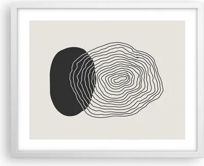 Produktbild von Gerahmtes Poster - Weißer Rahmen - Abstraktion Fleck Gläser - 50x40 cm - Wand Bild - Wanddeko - Wandbilder - Kunstposter - Wandposter - Bilderrahmen - Bilder - Kunstdruck - Wandbild - P2WAA50x40-4325
