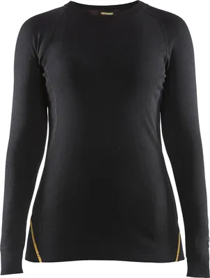 Produktbild von Blakläder® Damen Flammschutz Thermo-Shirt, 78% Wolle schwarz 7213 1075, Farbe:schwarz, Größe:L