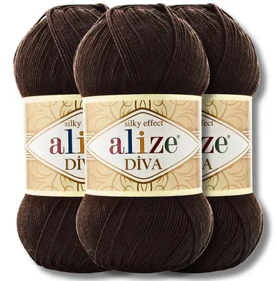 Produktbild von Alize 3x 100g Diva Wolle, Uni, Häkeln, Stricken (26)