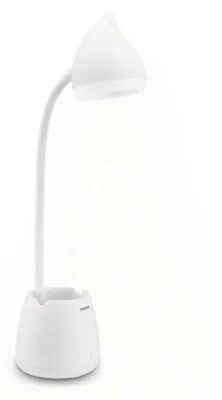 Obrázek produktu pro Philips Funkční Stolní svítidlo Hat, Bílá, Plast, Ložnice, Obývací pokoj, Kancelář, Současné, IP20, III