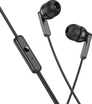 Image de Hoco M121 Casque stéréo universel jack 3.5 mm In Ear Micro léger filaire, noir