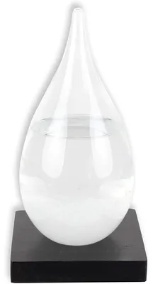Imagen del producto de Barómetro decorativo con tubo de agua y base de madera