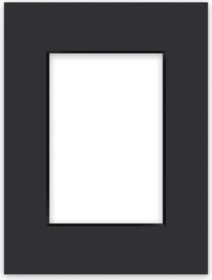 Produktbild von nielsen Conservation Passepartout 1,5 mm, Außenformat 18x24 cm für Bilder 10x15 cm, Schwarz glatt