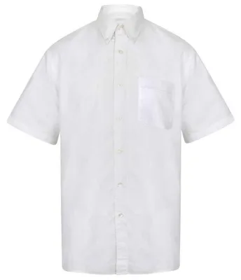 Produktbild von Henbury - Hemd für Herren, Oxford-Stil, Klassisch, kurzärmlig LT4067 (XL) (Weiß)