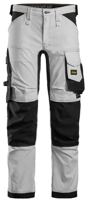 Produktbild von Snickers AllroundWork Stretch Arbeitshose, EN 14404 Weiß-Schwarz-56