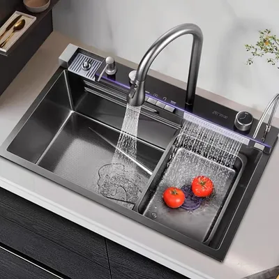 Obrázok produktu pre Spoelbak – Umývačka riadu – Umývadlo – Drez – Nerezový drez – Digitálny displej na batérii