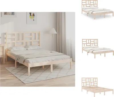 Produktbild von vidaXL Massivholzbett 120x190 cm -  Betten & Bettgestelle