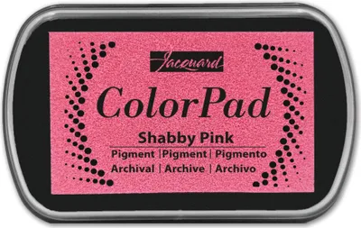 Produktbild von Jacquard Stempelkissen Pigment Shabby Pink - langsam trocknend für Basteln