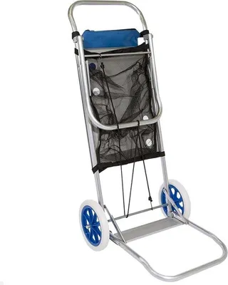 Produktbild von Famanu Strandtrolley Aluminium - faltbar, multifunktional, 52 x 47 x 100 cm