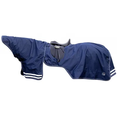 Image de Couvre-reins HKM bleu marine avec couvre-cou amovible, hiver, imperméable, doublure polaire, taille (cm):155cm