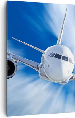 Produktbild von Bild auf Leinwand - Leinwandbild - Einteilig - Luftfahrt Flugzeug Flug - 80x120cm - Wand Bild - Wanddeko - Wandbilder - Leinwanddruck - Wanddekoration - Leinwand bilder - Wandbild - PA80x120-2537