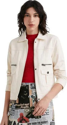 Image de Veste pour femme Desigual Primavera en couleur crème, taille S