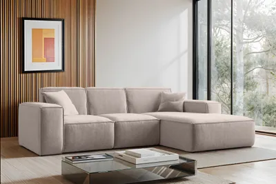 Produktbild von Kaiser Möbel Ecksofa L-Form Siena Stoff Maloy Dunkelbeige Rechts