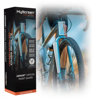 Produktbild von 14er-Set PPF Schutzfolien für Fahrrad, MyScreen Armor Crystal Paint Guard Bicycle, Transparent