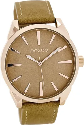 Produktbild von Oozoo Leder Damen Uhr matt Armbanduhr gelb Casual Oozoo Timepieces D2UOC8361A