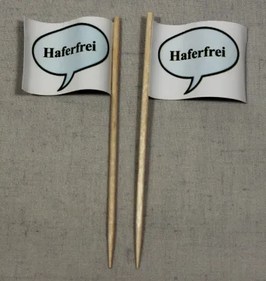 Produktbild von Party-Picker Flagge Haferfrei Papierfähnchen in Spitzenqualität 25 Stück Beutel