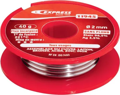 Image de Bobines de fil d’etain 11945 2 mm 96,5 % 40 g