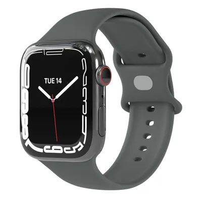 Produktbild von EAZY CASE Apple Watch Armband Silicon 44mm/45mm/49mm verstellbares Ersatzarmband, iWatch Serie, Sportarmband in Grau