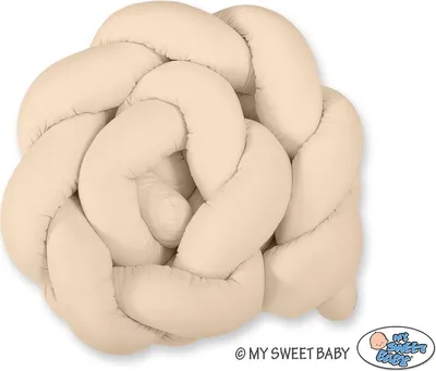 Produktbild von Flätat Babybett Schutzkissen Knot Pillow Beige 180 cm