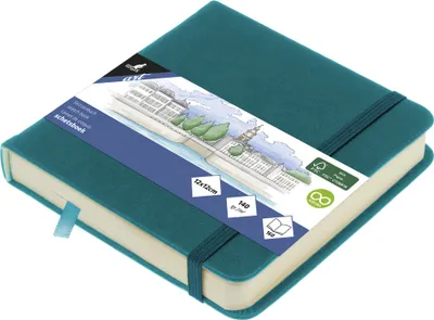 Zdjęcie produktu dla kangaro K-861254 kangaro Skizzenbuch, 80 Blatt, 120 x 120 mm, ciemnoturkusowy