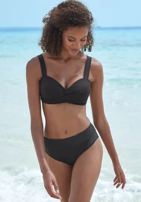 Produktbild von LASCANA Bandeau-Bikini-Top Comfy schwarz Größe 38 Cup B