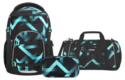 Produktbild von Coocazoo Schulrucksack-Set, BYTE Laser Lights 3-teilig, ab 5. Klasse