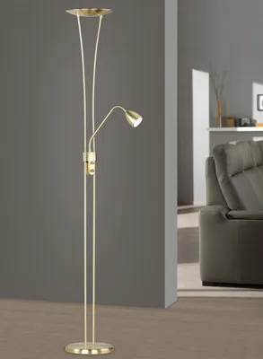Image de TRIO Trio Arizona LED -lattiavalaisin, 20 W + 5 W, mattamessinki