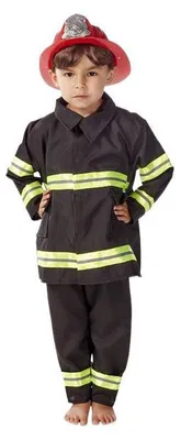 Produktbild von Feuerwehrmann-Kostüm mit Helm - Größe 98
